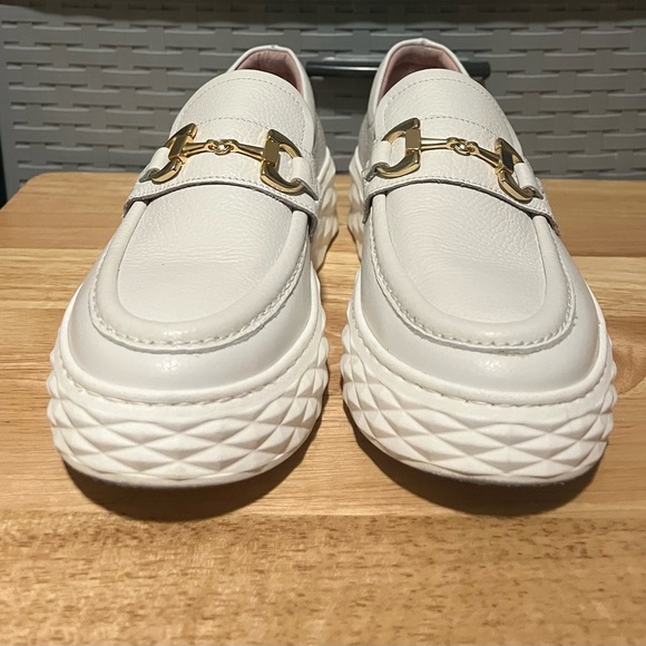 White Platform Loafers - Picture 2 of 10